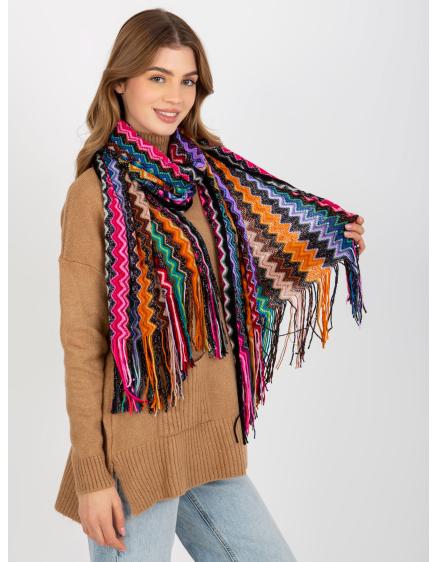 Női sál rojtos JAZMINE színes sállal