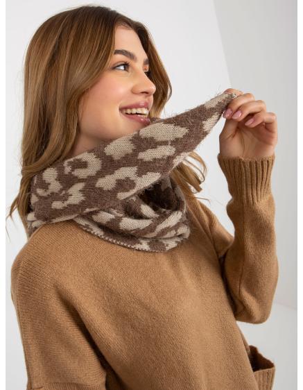 Dámska čiapka HILDA tmavo béžová a svetlo béžová