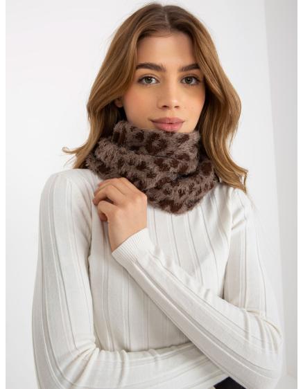 Dámsky komín FLO tmavo béžovo-hnedý