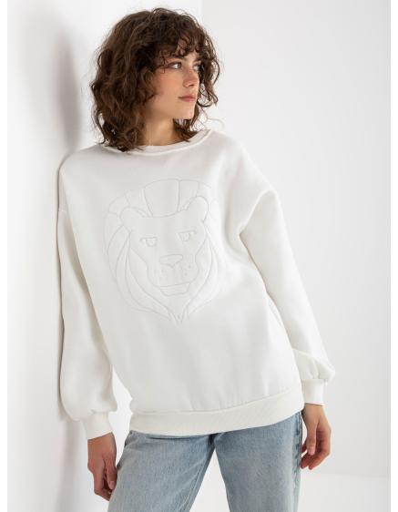 Női kapucnis pulóver hímzéssel CHALICE ekrü színben