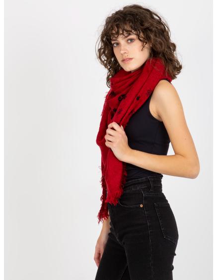 Dámská zimní šála s potiskem SELAH červená 