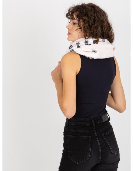 Dámská šála s potiskem RAYNA  světle růžová 