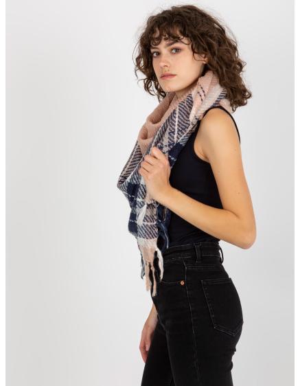 Dámská kostkovaná šála KINLEY světle růžová 