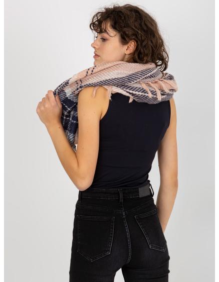 Dámská kostkovaná šála KINLEY světle růžová 