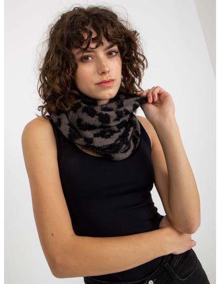 Dásmky komín zimný vzorovaný BRISTOL čierny a tmavo šedý