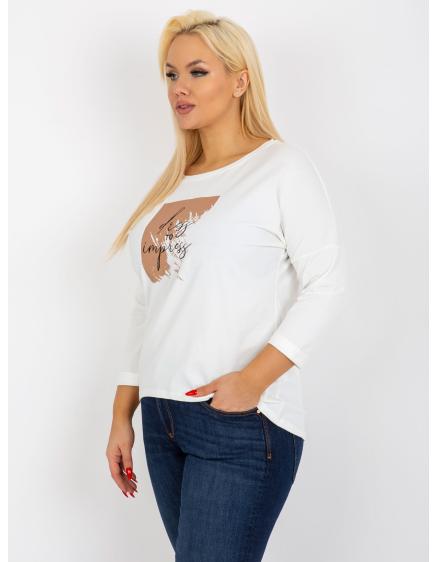 Dámská halenka s potiskem plus size BRONTE ecru  
