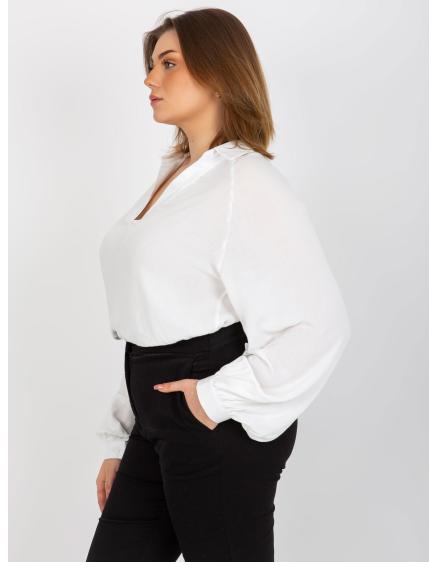 Dámská halenka s límečkem plus size MYRIAM ecru  