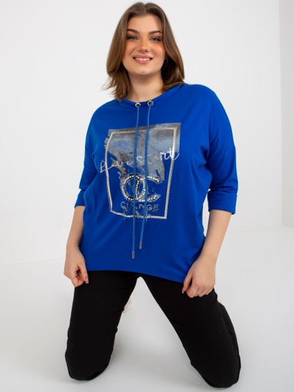 Dámska blúzka plus size ONDA tmavo modrá