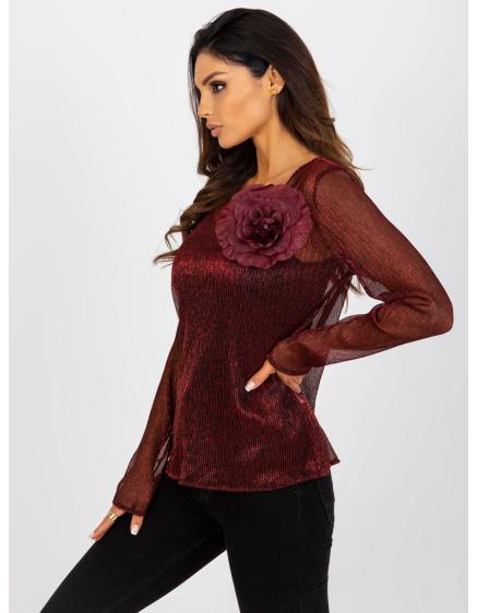 Dámská halenka společenská ADALYN červeno-černá 