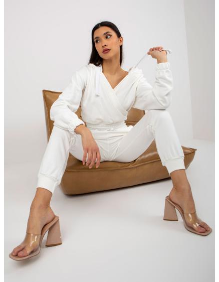 Női szett rövid pulóverrel CAHRITA ekrü színben