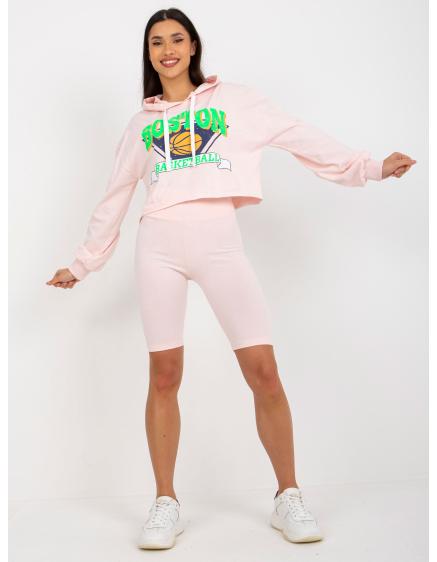 Dámský set s mikinou a límcem JACKIE světle růžový 