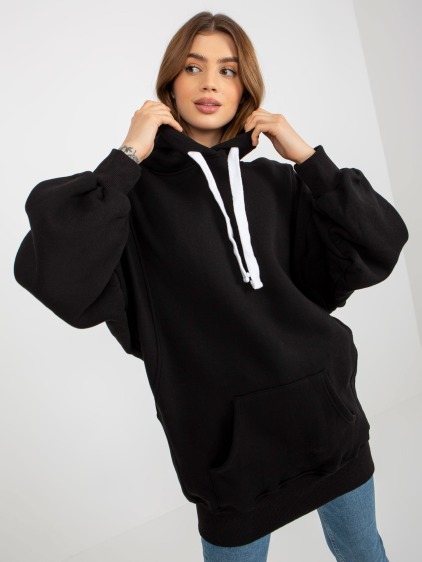 Dámská mikina basic s oversize střihem JOSETTE černá 