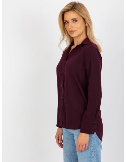 Dámská košile s límečkem KELSEY tmavě fialová  