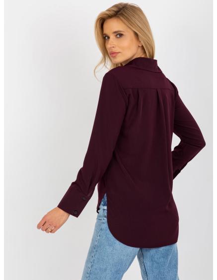 Dámská košile s límečkem KELSEY tmavě fialová  