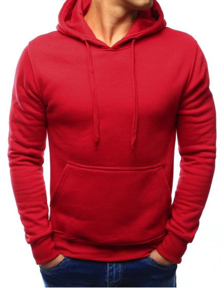 Pánská mikina s kapucí červená