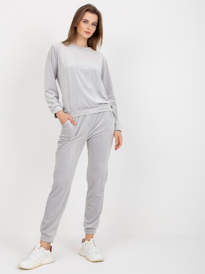 Dámsky komplet s nohavicami Brenda RUE PARIS svetlo šedý