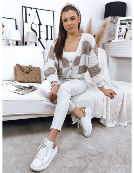 Női pulóver CASIE barna