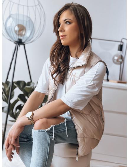 Dámska prešívaná vesta HOLO béžová