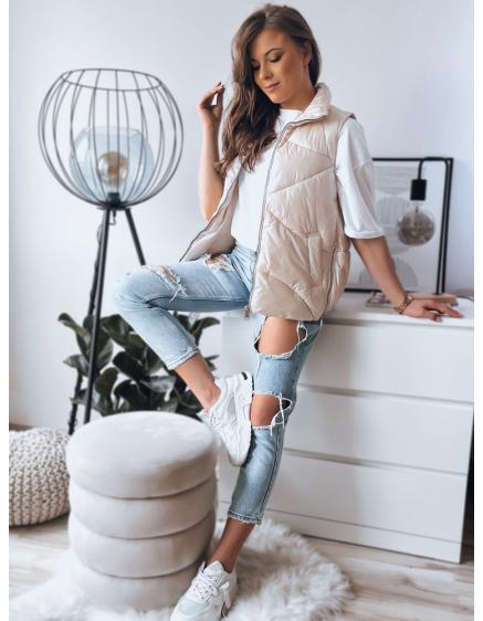 Dámska prešívaná vesta HOLO béžová