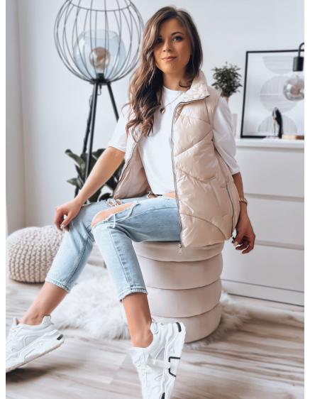 Dámska prešívaná vesta HOLO béžová