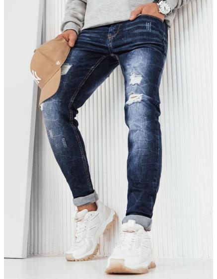 Pánske džínsové nohavice REBA tmavo modré