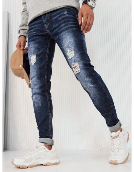 Pánske džínsové nohavice REBA tmavo modré