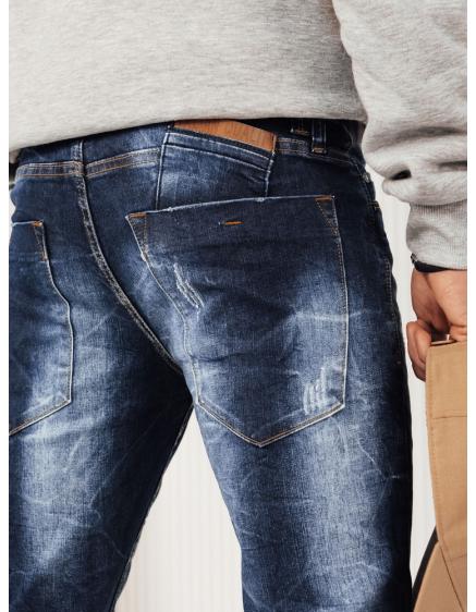 Pánske džínsové nohavice REBA tmavo modré