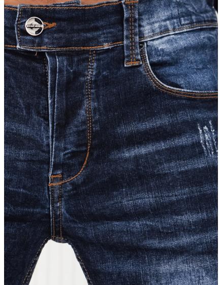 Pánske džínsové nohavice REBA tmavo modré