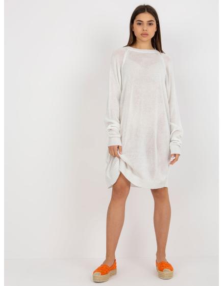 Női túlméretezett gyapjúruha BALEJA fehér