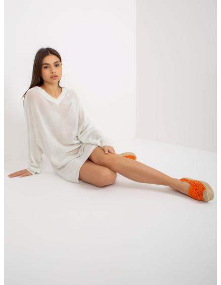 Női V-nyakú ruha SONIA fehér