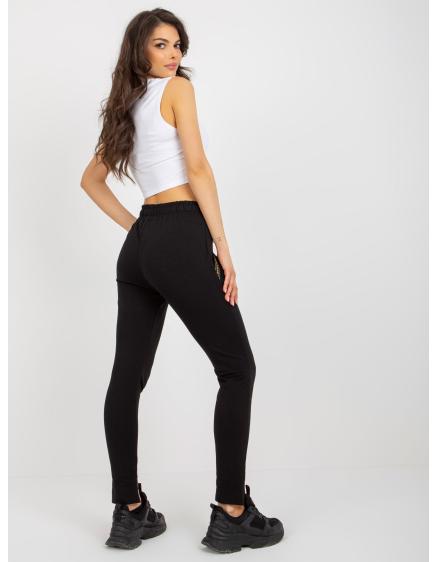 Női hímzett melegítőnadrág JOHANESA fekete