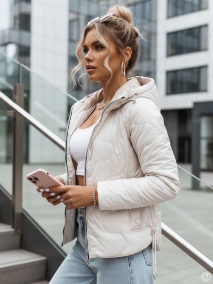 Dámska bunda FLUFFY biela – fotografie produktu 3