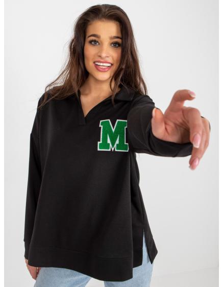 Dámska blúzka oversize s vreckami GERHA čierna