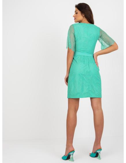 Női csipkés koktélruha EVA türkizkék