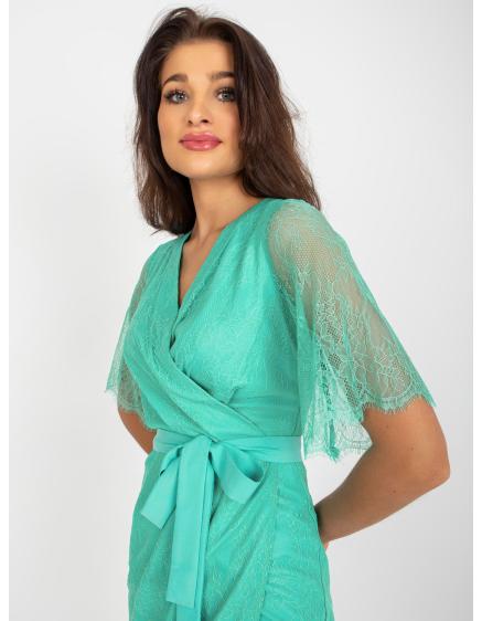 Női csipkés koktélruha EVA türkizkék