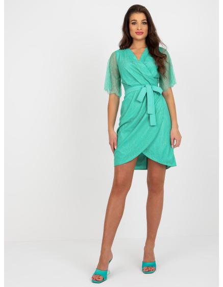 Női csipkés koktélruha EVA türkizkék