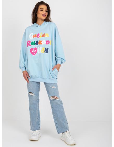 Női kapucnis pulóver OTTA világoskék