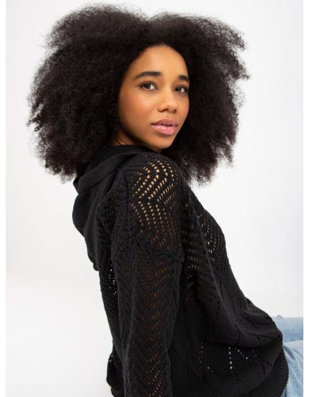 Dámsky sveter so vzorom SIMA čierny