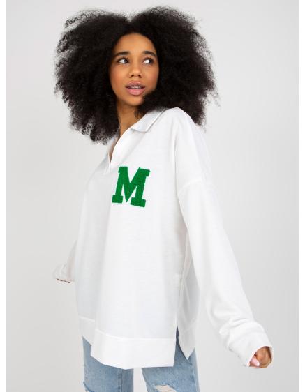 Dámska blúzka oversize s vreckom s nášivkou RADUZA ecru