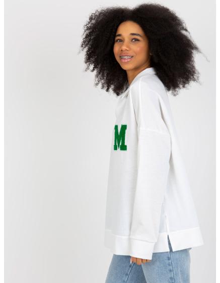 Dámska blúzka oversize s vreckom s nášivkou RADUZA ecru