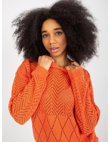 Dámsky sveter s kapucňou IMIA oranžový