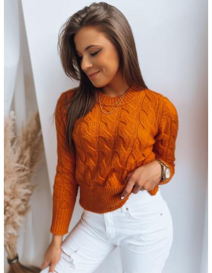 Női pulóver SELAVI narancssárga