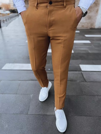 Pánské kalhoty chinos LIMA hnědé