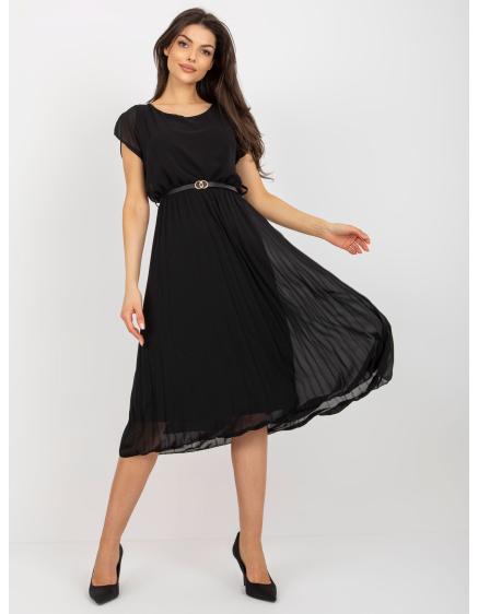 Női kerek nyakú ruha FEDA fekete