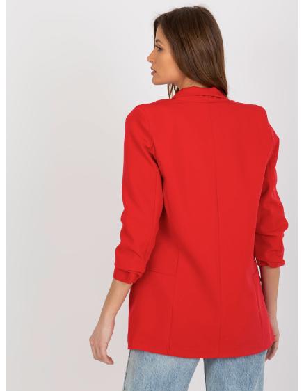 Dámské sako s řasením ADELA červené 
