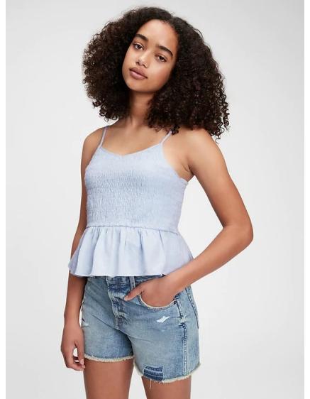 Vrchná časť pre tínedžerov z organickej bavlny so zapínaním na cami