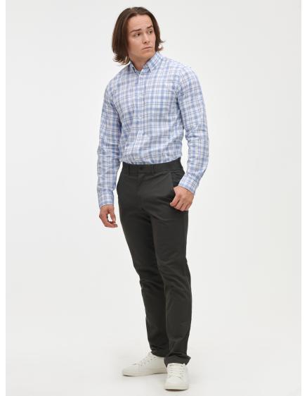 Nadrág modern khaki színű, vékony szabású GapFlex nadrág