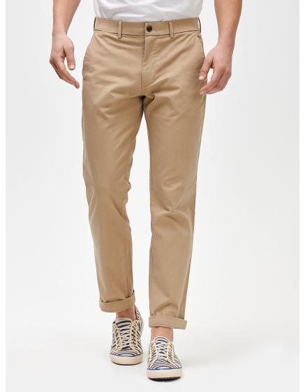 Moderné khaki nohavice v rovnom strihu GapFlex