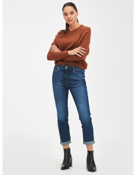 Džíny universal slim boyfriend mid rise