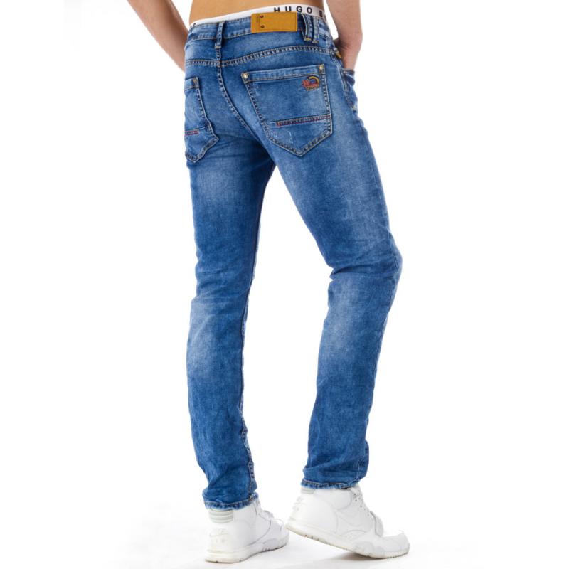 Pánské módní jeansové kalhoty světle modré